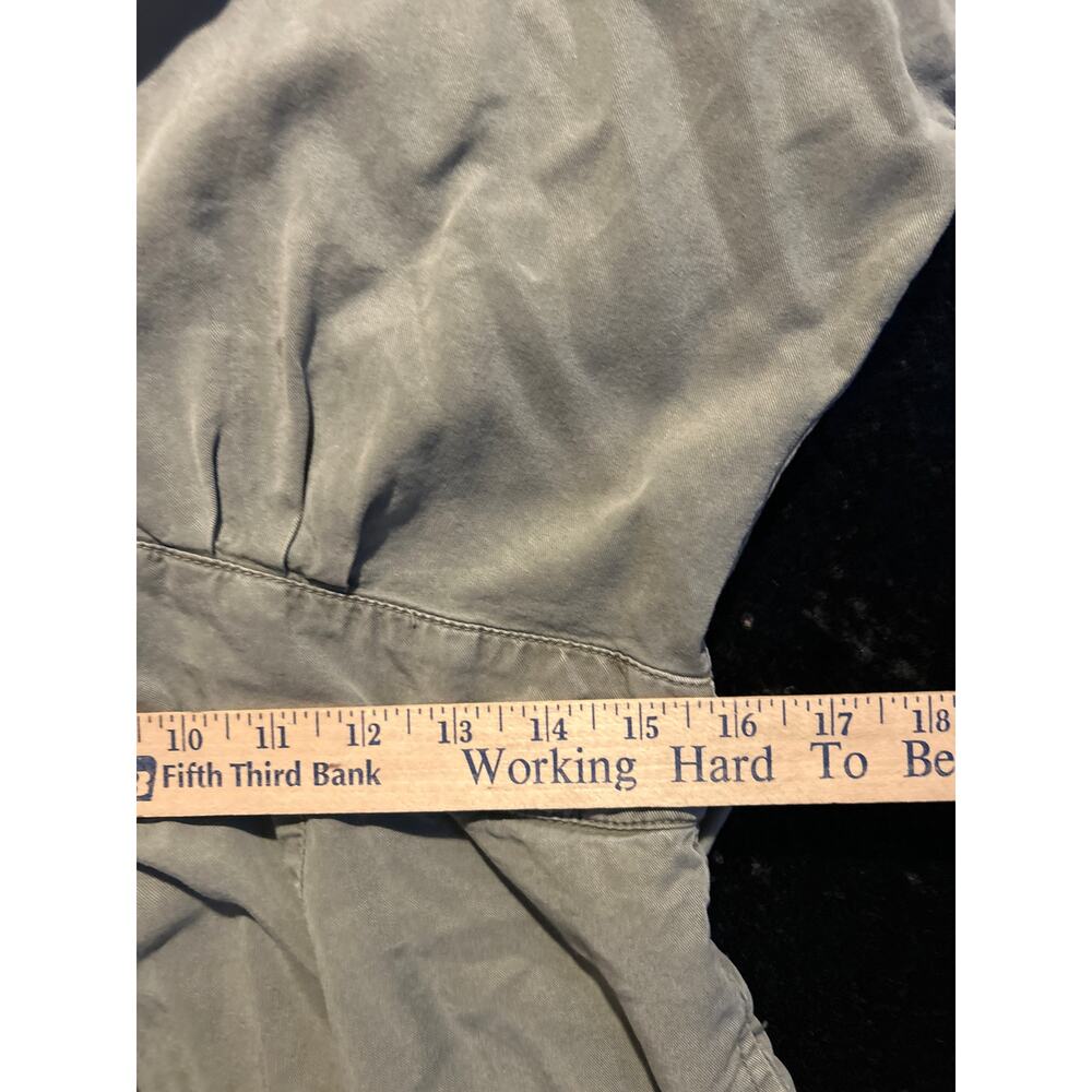 Quince Vintage Wash Button Front Dress – Large – Olive - Picture 5 of 9